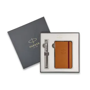 Parker IM Premium Dark Espresso CT plnicí pero, dárková kazeta se zápisníkem